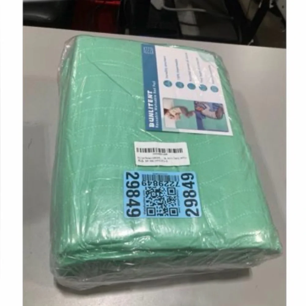 3 Pack Mint Green Incontinence Washable Bed🛏️Pads with 8 Sturdy Handles 34”×52”